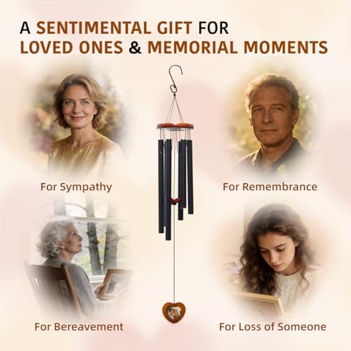 Memorial Wind Chimes for Loss of Loved One, Sympathy Memorial Gifts - Image 5