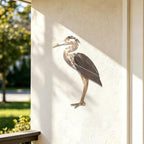 Heron Metal Wall Art Rustic Bird Plaque Steel Decor for Garden Patio Porch Living Room Indoor Outdoor Hanging Ornament (16 INCH) - Image 3