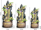 Cascading Rock Outdoor Water Fountain Rockery Water Decoration, Living Room Courtyard Water Circulation Fountain Landscape, Office Decoration Fish Tank for a Calming in Outdoor(M) - Image 2