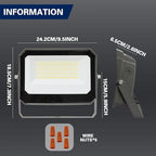 LAMPHOME LED Flood Lights Outdoor 35/60/80W and 3000/4000/5000K Adjustable 10400Lm,Dusk-to-Dawn Sensor o Dawn Flood Light for Yard, Garage, Garden,UL Listed,Includes Include Slip Fitter Mount - Image 7