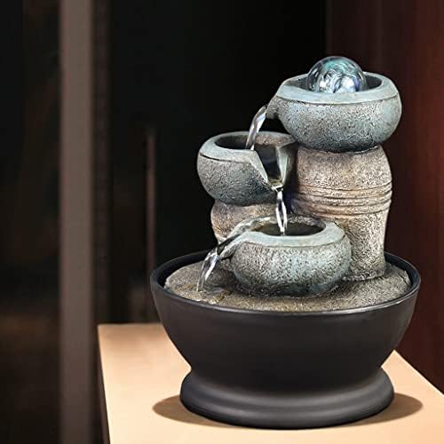 HIHELO Desktop Fountain Tabletop Fountain Simple Modern Circulating Water Fountain Office Desktop Decoration Ornament Water Fountain Outdoor - Image 4