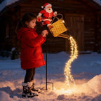Santa Claus Solar Watering Can Lights Decorative Christmas Pathway Lights - Image 3