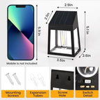 GIGALUMI Solar Fence Lights, 8 Pack Fence Outdoor Waterproof Lights Solar Powered, Warm White Yard Decorations for Garden, Post, Front Door, Backyard, Porch, Deck - Image 2