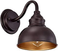 9" Industrial Gooseneck Light Fixture, Oil Rubbed Bronze Barn Light, Modern Farmhouse Wall Sconce for Vanity, Bathroom, Bedroom, Hallway, Living Room, and Reading Room by ACLand