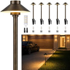 Gardenreet Solid Brass Low Voltage Hat-Top Path Light, Bronze, G4 2700K 6Pk by Gardenreet