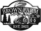 Custom Farmhouse Metal Sign | Personalized Last Name & Established Date Farm Scene Wall Art | Metal Farm Wall Art & Garden Decor | Unique Farmer Gift, Housewarming, or Ranch Decoration by HYTSIGN