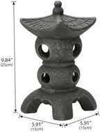 Pagoda Garden Statue - Grey Resin Pagoda Statue with Zen Ambiance, Water-Resistant Outdoor Decor for Patio, Yard, Landscape - Image 4