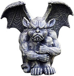 Gargoyle Gothic Statue, Polyresin Yard Flower Decor Sculpture, Indoor Outdoor Office Lawn Desktop Decorations (Hug Knees) - Image 2
