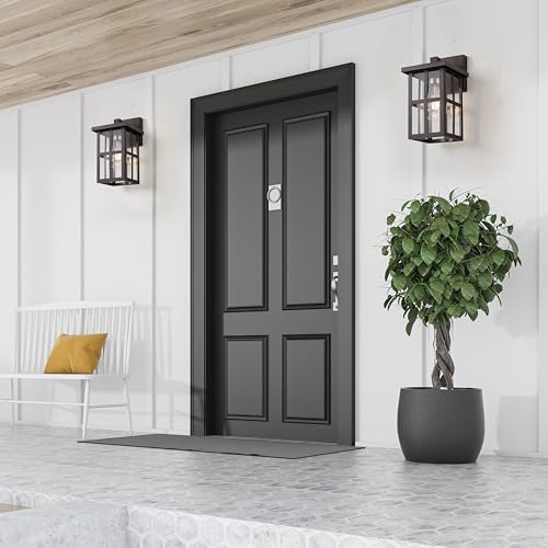 MICSIU 11" Bronze Farmhouse Outdoor Wall Light Fixture 1 Pack - Image 3