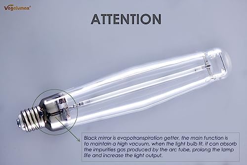 1000Watt Hydroponic High Pressure Sodium HPS Grow Light Bulb Lamp,High PAR Enhanced Red and Orange Spectrums,CCT 2100K,Ultra Bright 140,000 Lumens,E39 Base,1pack - Image 5
