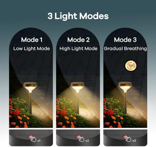 Linkind Solar Lights Outdoor 8 Pack, Solar Pathway Lights Warm White - Image 2