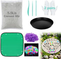 10in Glow in the Dark Stepping Garden Stone Kit, All-in-1 Family DIY Gifts by Biubee