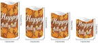 Happy Fall Y'all Maple Battery Operated Candles with Timer Remote Pillar Candles Battery Operated Set of 4 Led Flameless Candles for Thanksgiving Day Party Home Room Kitchen Decor - Image 2