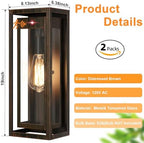 15" Motion Sensor Outdoor Wall Lights, Outdoor Sconces, 2 Pack - Image 6