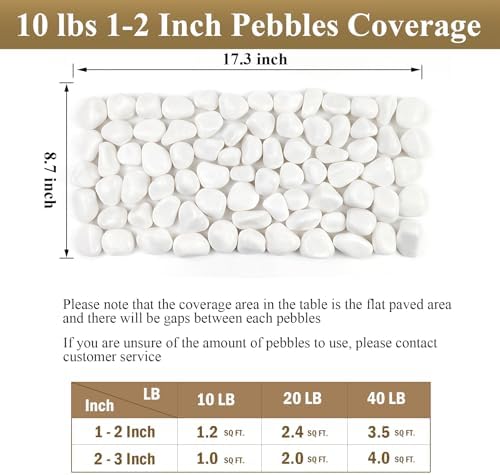 FANTIAN 40 lbs White River Rocks for Landscaping, Pebbles for Plants - Image 3