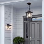 Outdoor Pendant Light, Black Outdoor Porch Hanging Light fixtures - Image 2