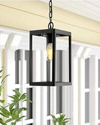 Beionxii Outdoor Pendant Light, Modern Exterior Hanging Porch Lantern - Image 5