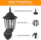 FUDESY Outdoor Wall Lantern, Exterior Wall Sconce Light Fixture, Black - Image 4