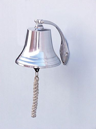 Hampton Nautical BL2021-9C Chrome Hanging Harbor Bell 7" - Nautical Decor - Nautical Home Decoration - Image 6