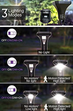 AURAXY LED Solar Powered Motion Sensor Pathway Lights, Battery Powered Outdoor Waterproof Motion Detector Walkway Light, Use for Your House's Yard Backyard Driveway Sidewalk Path Garden etc.(2 Pack) - Image 2