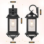 18” Black Porch Lights Outdoor Light Fixtures Enclosed Bottom - Image 6