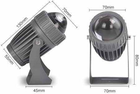 10W LED Narrow Beam Spotlight - Rotation Spot Lights, AC85-265V Long Range LED Flood Lights, IP65 Waterproof Wall Washer Light, Architectural Landscape Lighting(Warm White) - Image 2