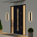 Modern Outdoor Wall Lights - 23.6inch Black Exterior Light Fixtures Wall, Porch Lights Outdoor Wall Sconce, Patio Long Strip Wall Light Fixtur Outside for Garage, House by NIUZDU