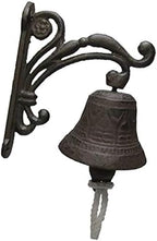 2X Outdoor Dinner Bells Cast Iron Bracket Mounts Bell Indoor E Outdoor Wall Decor, 3, As Described - Image 4