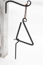 Artisan Owl Cast Iron Triangle Dinner Bell with Striker, Leather Strap & Hanging Bracket - Rustic Home Decor Accent, Decorative for Entryway, Kitchen, Garden, or Patio - Image 2