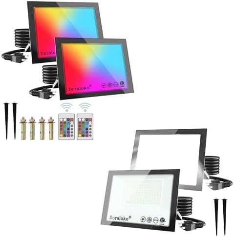 Color Changing and Cool White Flood Lights, Nice Family Combination, Exactly Same Housing by Doraloko