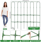 Cucumber Trellis for Raised Bed 5.4x5.5ft U-Shape Adjust Metal Garden Trellis for Climbing Plants Outdoor with Climbing Net Vegetable Arch Trellises Support Plant for Tomato Pea Fruit Squash Trellises - Image 2
