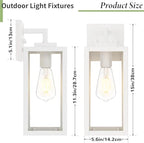 Outdoor Wall Sconces, White Large Exterior Waterproof Wall Lights, 15 inch - Image 5