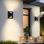 Fire Wolf 2 Pack LED Aluminum Porch Sconce Lights - Modern Exterior Wall Sconce, Up and Down Light Waterproof, 12W, 3000K, Black for Garage Enterway - Image 2