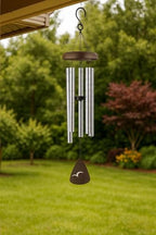Carson Serenity Prayer Sonnet Wind Chime, Silver Anodized Aluminum - Image 2