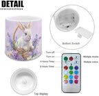 Pack of 4 Flameless Candles Bulk with Remote Battery Operated Candles with Timer Flickering LED Elictric Pillar Lights for Easter Day Home Decorations, Stylish Bunny Flower Egg - Image 2