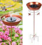 Bird Baths for Outdoors Freestanding Birdbath with Solar Powered Fountain by OYEAL