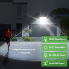 3 Pack 120W Flood Lights Outdoor, 3CCT 3000/4500/6000K Selectable Floodlight Outside Light, 14400LM Super Bright IP66 Waterproof Security Lamps for Backyard Garage Garden - Image 6
