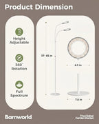 Bamworld Grow Lights for Indoor Plants, 2 Head Full Spectrum Plant Lights - Image 2