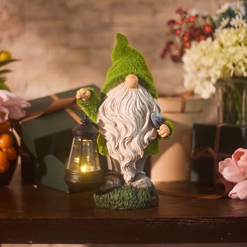 TERESA'S COLLECTIONS Gnome Garden Decor, Resin Decoration with Solar Lights - Image 4