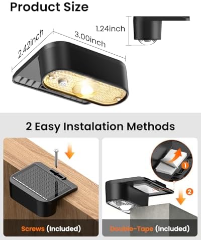 JOFIOS Solar Deck Lights Outdoor 8 Pack, Solar Fence Lights Waterproof IP44, 9 Fixed Colors ＆ Color Changing LED Step Light for Outside, Patio, Stair, Garden, Yard, Railing, Front Porch, Balcony Decor - Image 4