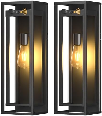 20in Large Outdoor Wall Light Dusk to Dawn Sconce Exterior Lighting Fixture by SIAFAVOI