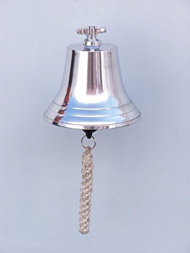 Hampton Nautical BL2021-9C Chrome Hanging Harbor Bell 7" - Nautical Decor - Nautical Home Decoration - Image 2