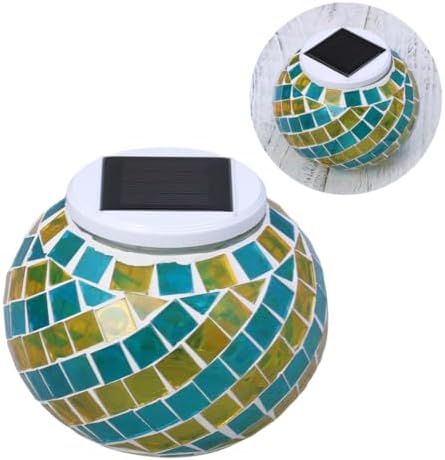 GANAZONO Solar Lawn Light Glass Ball for Outdoor Garden Tables Waterproof by GANAZONOEnjoyYourLife