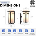 Outdoor Wall Sconce, Anit-Rust Waterproof Exterior Wall Lights - Image 5
