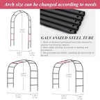 Thickened Tube Garden Arch Trellis - Metal Garden Arbor for Climbing Plants - Image 2