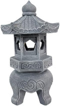 Pagoda Garden Statue, Resin Solar Japanese Pagoda Lantern, Decorative Zen Garden Landscape for Yard Patio Lawn, Style 3 Statue by Unknown