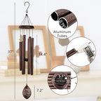 ASTARIN Sympathy Wind Chimes Custom, Personalized Dragonfly Wind Chimes Sympathy Gifts for Remembrance, Bereavement Gifts for Men in Memory Wind Chime, 36 inch Windchime(Produced in Texas) - Image 3