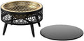 LXLZYXSF Wood Burning Fire Pit Bowl with Table Top, Round Tea Table, Metal Fire Basin for Outdoor Indoor Yard Garden Deck Porch Living Room Patio (Color : B, Size : 52.5cm/20.6inch Wide) by LXLZYXSF