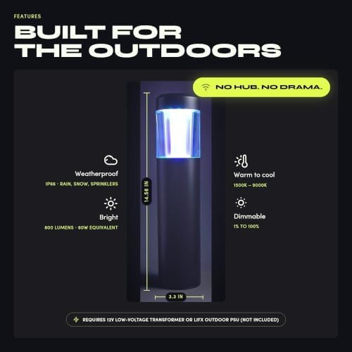 LIFX Smart Outdoor Path Lights - Low Voltage Color Changing RGBW - Round - Image 2