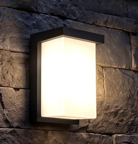 8 Inch Outdoor Wall Light, 1920LM LED Wall Sconce, Hardwired, ETL Listed by Tonlesm